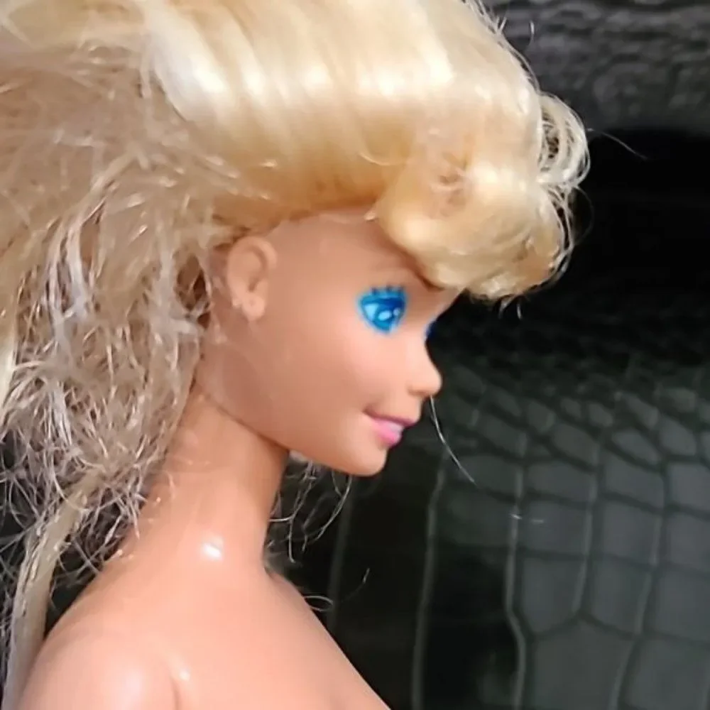Vintage Mattel 90s Blonde Barbie Doll Bangs Made in Malaysia